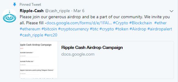 ripple cash twitter