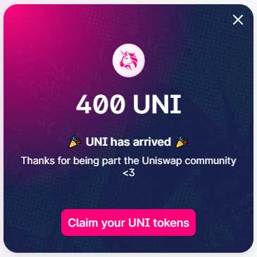 claim uni tokens