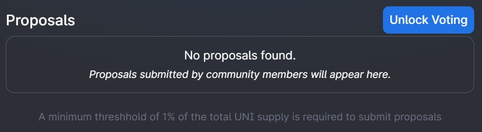 uniswap proposals