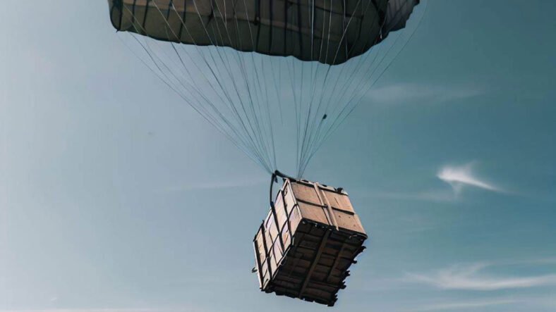 an airdropped crate to illustrate how to get crypto airdrops